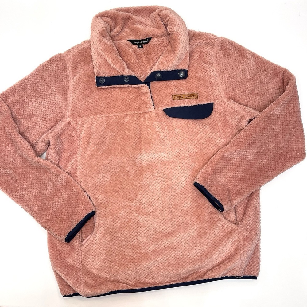 Simply Southern Women's‎ Fleece Pullover Dusty Rose Pink Small